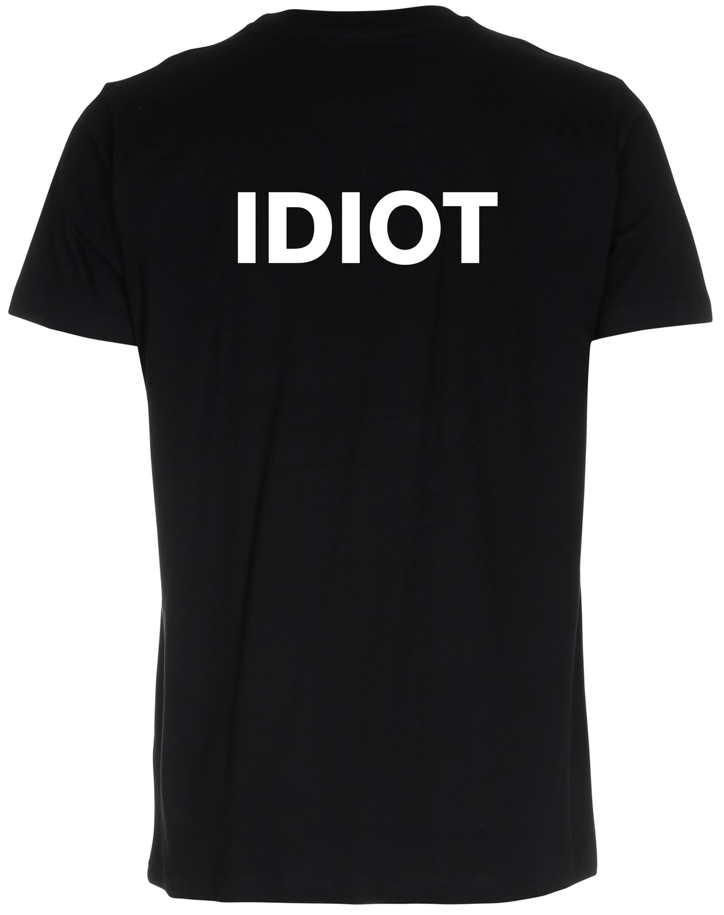 Står der idiot?