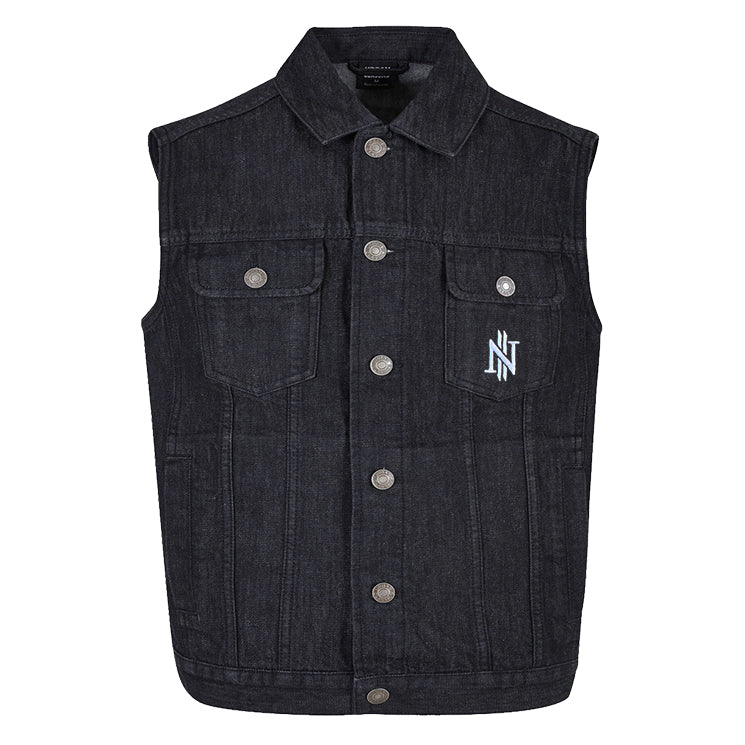 DENIM VEST BLACK