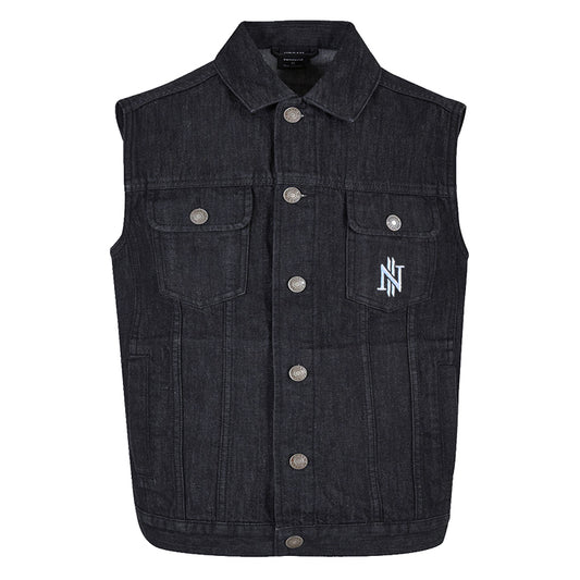 DENIM VEST BLACK