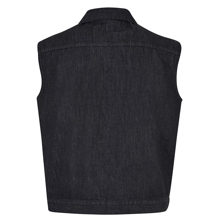 DENIM VEST BLACK